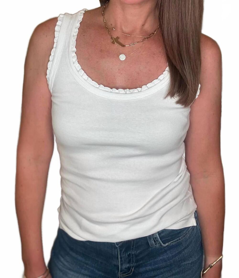 NEW DYLAN jade sleeveless tank in white